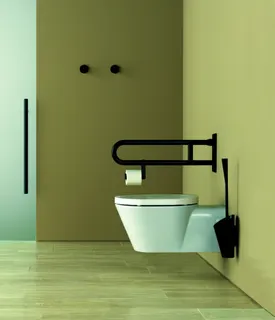 HEWI Stützklappgriff drehb. Ser 801, L:850mm, Stahlkern anthrazitgrau – Bild 3
