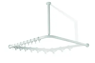 HEWI Vorhangstange Ser 801, L-Form, Sonderanf. (220-1983),Kst. reinweiß