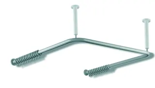 HEWI Vorhangstange Ser 801 kürzb., AM:1183x1167x1183mm lichtgrau