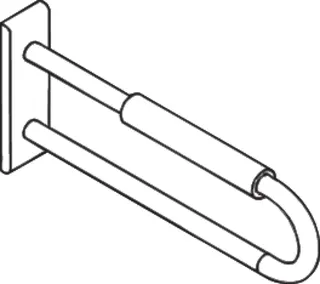 HEWI Wandstützgriff Ser 801, L:600mm, mit Armpolster anthrazitgrau – Bild 4