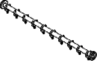 HEWI Vorhangstange Ser 801, d:33, L:1000mm, mit 10 Ringen felsgrau – Bild 5