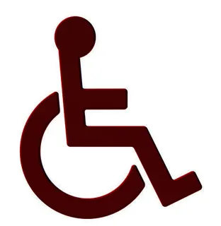HEWI Symbol Barrierefrei Ser 801, selbstklebend rubinrot – Bild 2
