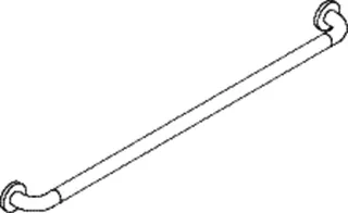 HEWI Haltegriff Ser 801 d:33, AM:1000mm, BM211.2 anthrazitgrau – Bild 3