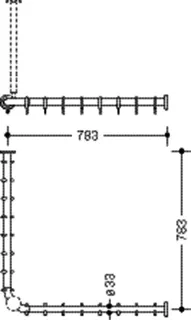 HEWI VH-Stange Ser 801,A1/2:783,kürzb, 16 Ringe anthrazitgrau – Bild 5