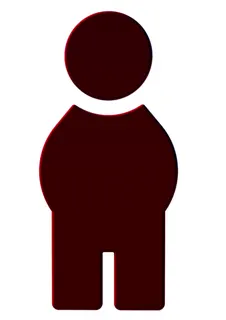 HEWI Symbol Mann Ser 801, selbstklebend rubinrot