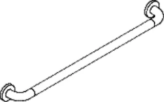 HEWI Haltegriff Ser 801 d:33, AM:800mm, BM211.2 anthrazitgrau – Bild 5