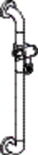 HEWI Brausehalterstange Ser 801, d:33, AM:600mm, m.Br.H. lichtgrau – Bild 3
