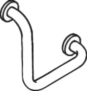 HEWI Winkelgriff Ser 801, d:33, AM:255mm, W:255mm stahlblau – Bild 4