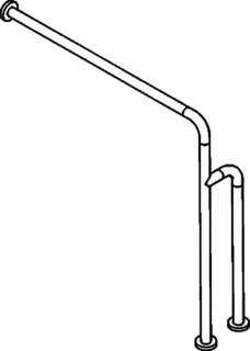 HEWI Boden-Wandstützgriff Ser 801, d:33, W1:834mm, AM1:850mm lichtgrau – Bild 3