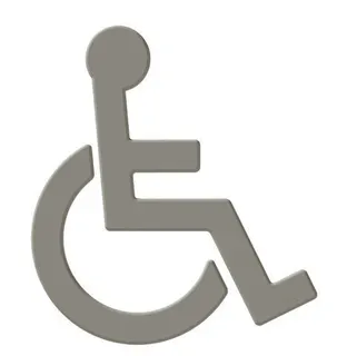 HEWI Symbol Barrierefrei Ser 801, selbstklebend lichtgrau – Bild 2