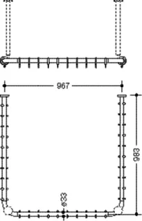 HEWI Vorhangstange Ser 801 kürzb., AM:983x967x983mm anthrazitgrau – Bild 5