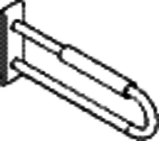 HEWI Wandstützgriff Ser 801, L:700mm, mit Armpolster felsgrau – Bild 3
