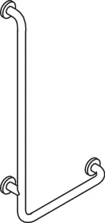HEWI Winkelgriff Ser 805, Edelstahl, d:33mm, AM:900mm W:400mm rechts – Bild 4