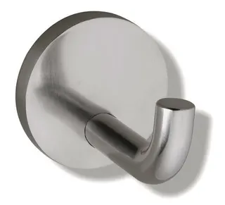 HEWI Wandhaken Ser 805 Edelstahl, 80mm tief, Rosette d:70mm – Bild 2