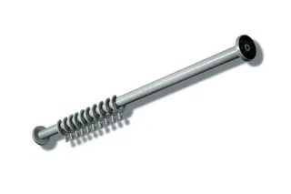 HEWI Vorhangstange Ser 801, d:33, L:1000mm, mit 10 Ringen rubinrot