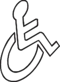 HEWI Symbol Barrierefrei Ser 801, selbstklebend anthrazitgrau – Bild 4