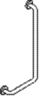 HEWI Winkelgriff Ser 805, Edelstahl, d:33mm, AM:600mm W:300mm links – Bild 3