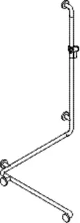 HEWI DU-Wannenhdl. m.Br.H.Stg. Ser 805, AM1:1100, W1/2:762, links anthrazitgrau – Bild 3