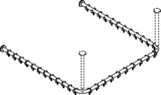 HEWI Vorhangstange Ser 801 kürzb., AM:1183x1167x1183mm rubinrot – Bild 3