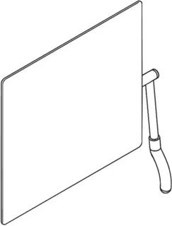 HEWI Kippspiegel, Hebel rechts, Serie LifeSystem rubinrot – Bild 3
