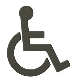 HEWI Symbol Barrierefrei Ser 801, selbstklebend felsgrau – Bild 2