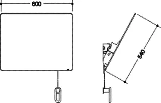 HEWI Kippspiegel Ser 801 m. Seiluml., B:600mm H:540mm anthrazitgrau – Bild 5