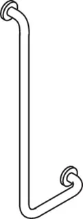 HEWI Winkelgriff Ser 805, Edelstahl, d:33mm, AM:600mm W:300mm rechts – Bild 4