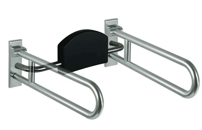 HEWI Rückenstütze Ser 805, Edelstahl, inkl. Wandplattenabdeckung