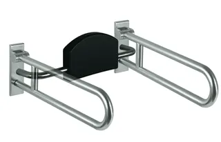 HEWI Rückenstütze Ser 805, Edelstahl, inkl. Wandplattenabdeckung