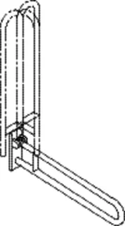 HEWI SK-Griff Ser 805, Edelstahl, drehbar, L:900mm – Bild 5