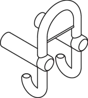 HEWI Grd.D-haken, m.Piktoträg., Haken nach hinten zeigend anthrazitgrau – Bild 4