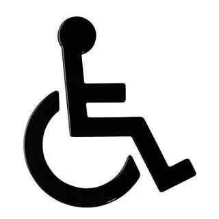 HEWI Symbol Barrierefrei Ser 801, selbstklebend tiefschwarz – Bild 2