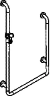 HEWI Duschhandlauf U-Form Ser 801, d:33, AM1:1100,A2:900,W1:500 anthrazitgrau – Bild 3