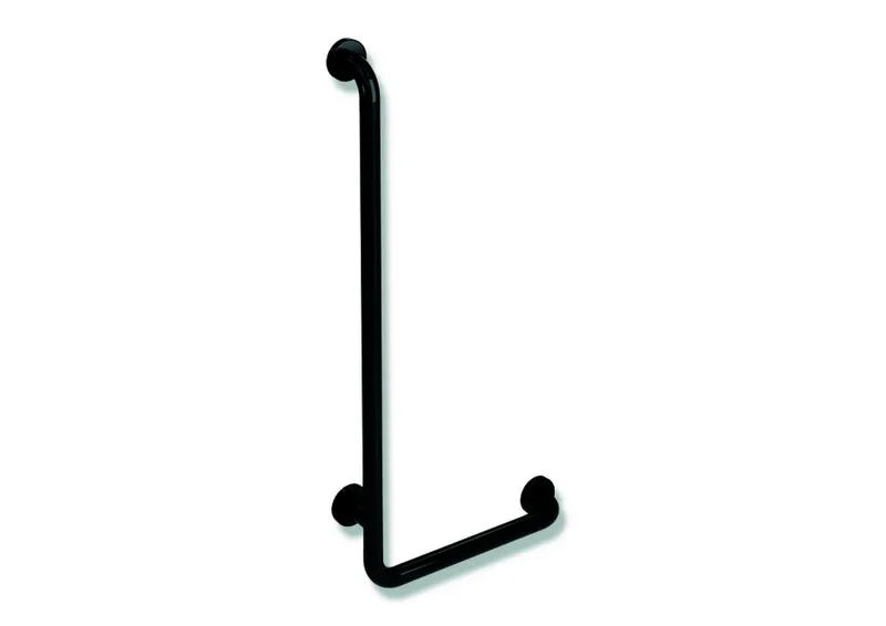 HEWI Winkelgriff Ser 801, d:33, AM:900mm, W:400mm tiefschwarz