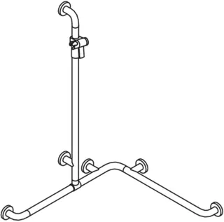 HEWI DU-Wannenhdl. m.Br.H.Stg. Ser 805, AM1:1100, W1:762, W2:762 reinweiß – Bild 5