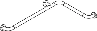 HEWI Dusch-Wannenhdl. Ser 801 d:33, W1:762mm, W2:474mm tiefschwarz – Bild 4