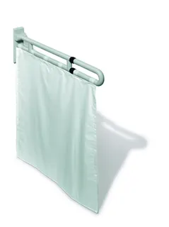 HEWI Duschspritzschutz Ser 801, Dekor weiß/silber tiefschwarz
