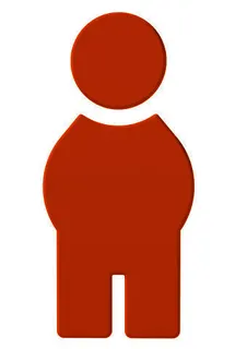HEWI Symbol Mann Ser 801, selbstklebend orange – Bild 2