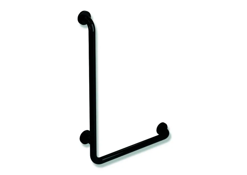 HEWI Winkelgriff Ser 801, d:33, AM:750mm, W:500mm tiefschwarz