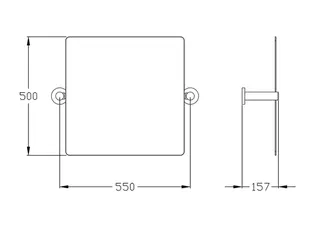Normbau Nylon Care 300 Kippspiegel 0300661 Weiß – Bild 5