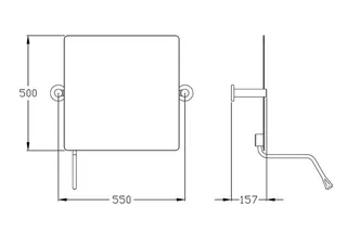 Normbau Nylon Care 300 Kippspiegel 0300662 Weiß – Bild 5