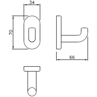Normbau Nylon Care Wandhaken 0583110 Weiß – Bild 5