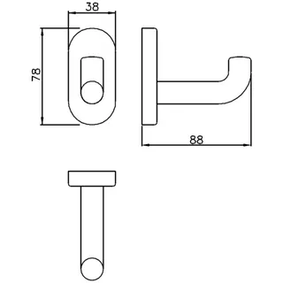 Normbau Nylon Care Wandhaken 0583120 Weiß – Bild 5