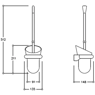 Normbau Nylon Care WC-Bürstengarnitur 4300444 Weiß – Bild 5