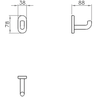 Normbau Nylon Care Wandhaken 4583120 Weiß – Bild 5