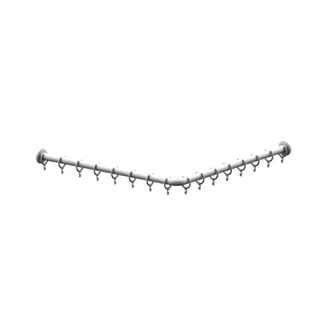 NB Nylon Care 400 Duschvorhangstange 4781010 Weiß