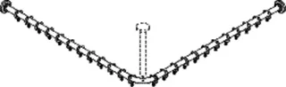 HEWI VH-Stange Ser 801, AM:1183x1183mm, 24 Ringe, suizidhemmend reinweiß – Bild 3