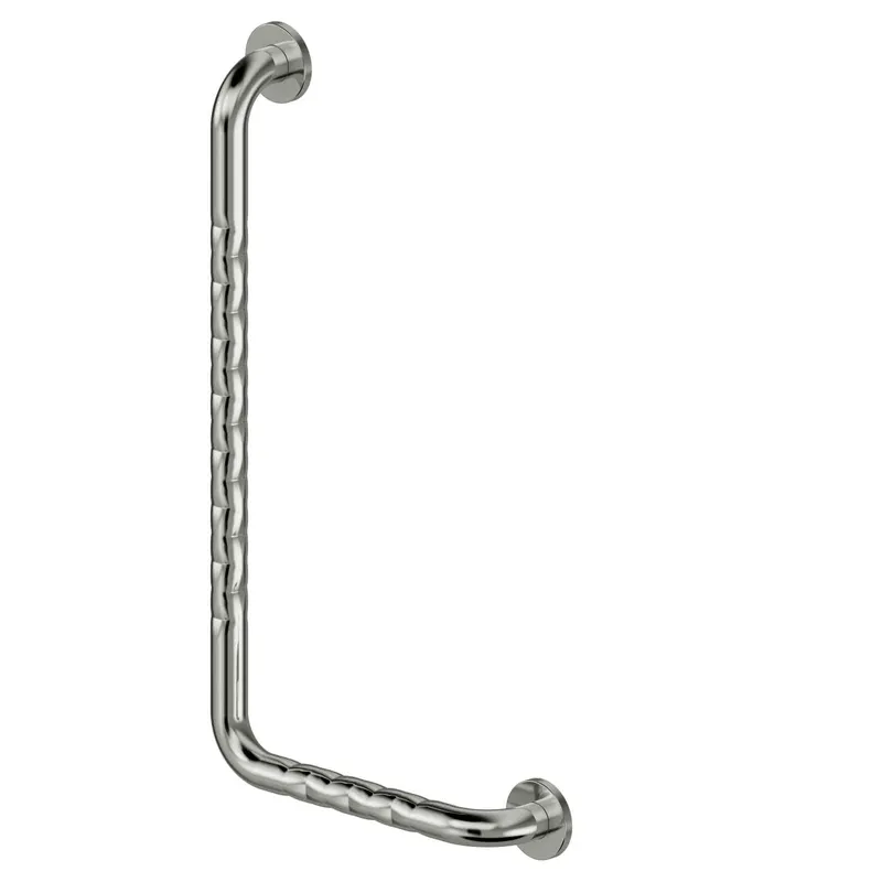 LEH Winkelgriff 90 Funktion 32/305x610 li. Edelst. fingergrip pol. mit Rosetten
