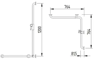 LEH DUHA aufgesetzte Br.Stg. Funktion 32/764x764x1200 re. Edelst. fingergrip – Bild 3