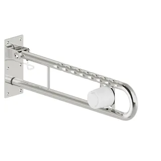 LEH Klappgriff-Pneumatikausl. Funktion 32/850x100x245 re. Edelst. glatt pol.